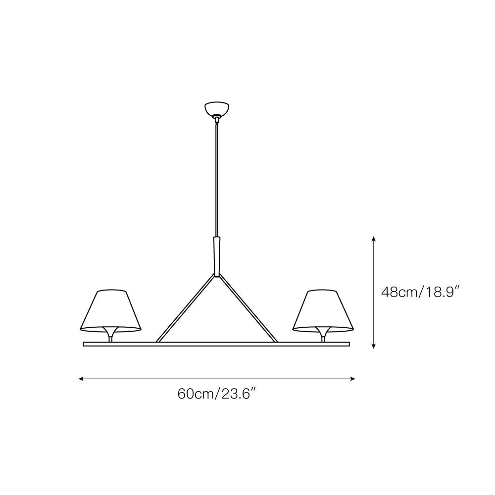 Keen Lustre Linéaire Moderne Élégant en Laiton et Tissu - Neutralighting