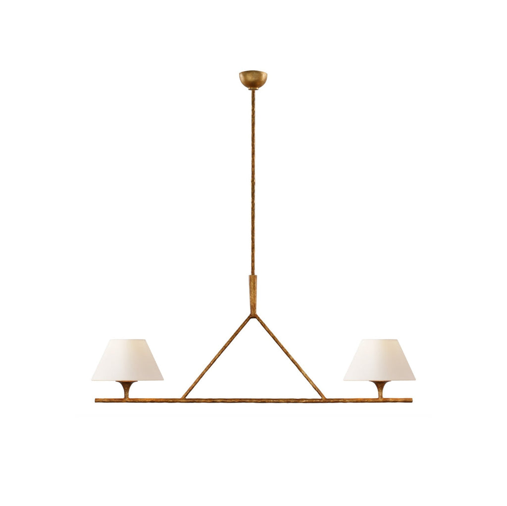 Keen Lustre Linéaire Moderne Élégant en Laiton et Tissu - Neutralighting