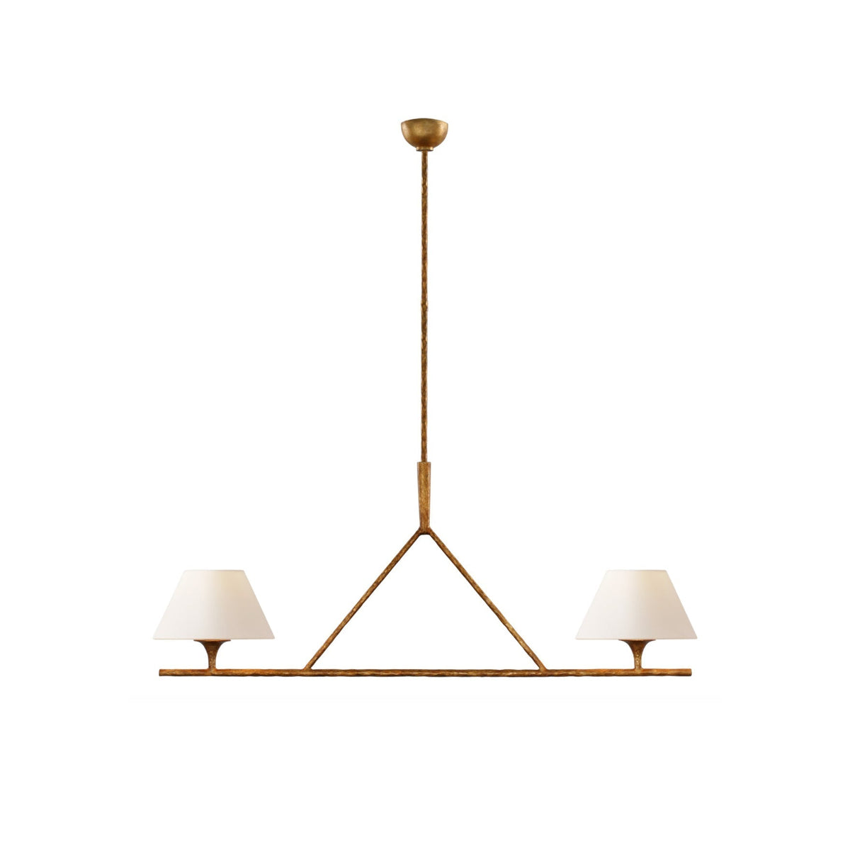 Keen Lustre Linéaire Moderne Élégant en Laiton et Tissu - Neutralighting