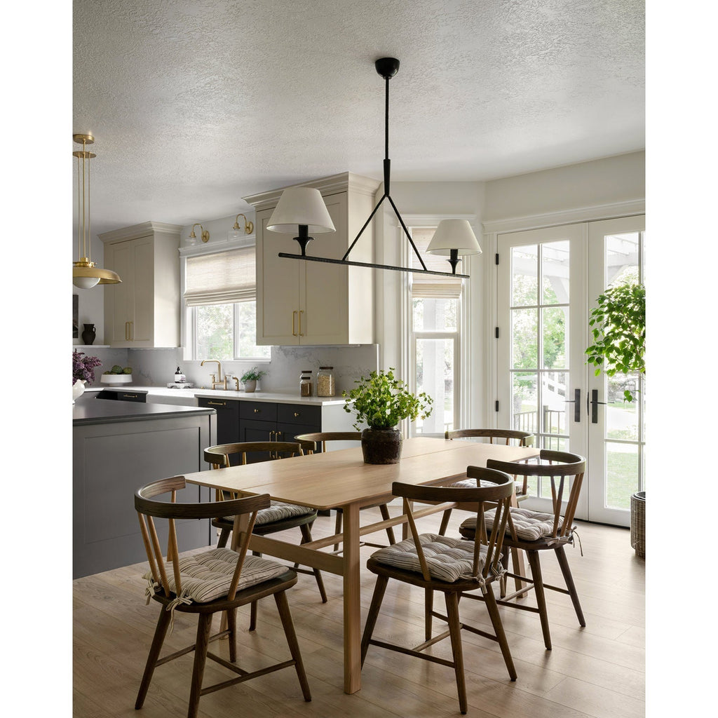 Keen Lustre Linéaire Moderne Élégant en Laiton et Tissu - Neutralighting