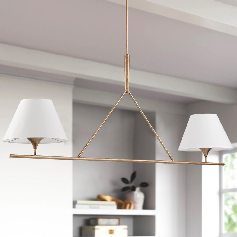 Keen Lustre Linéaire Moderne Élégant en Laiton et Tissu - Neutralighting