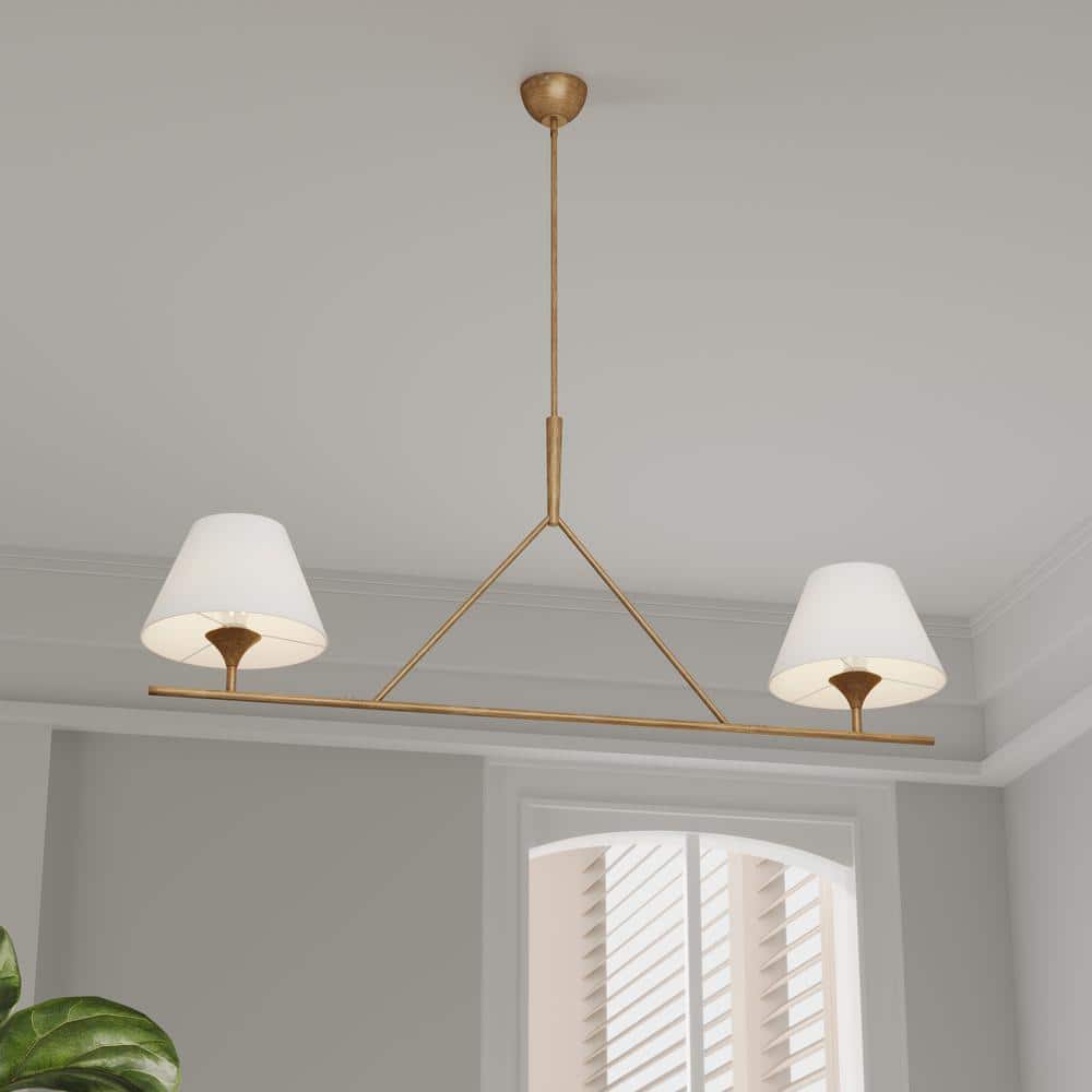Keen Lustre Linéaire Moderne Élégant en Laiton et Tissu - Neutralighting