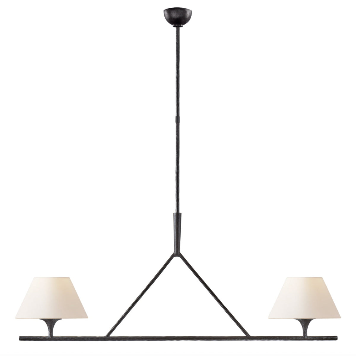 Keen Lustre Linéaire Moderne Élégant en Laiton et Tissu - Neutralighting