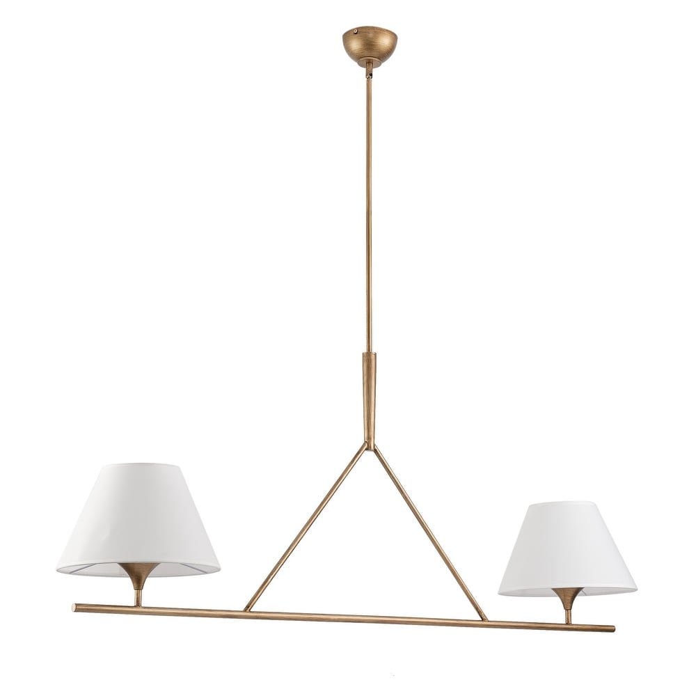 Keen Lustre Linéaire Moderne Élégant en Laiton et Tissu - Neutralighting