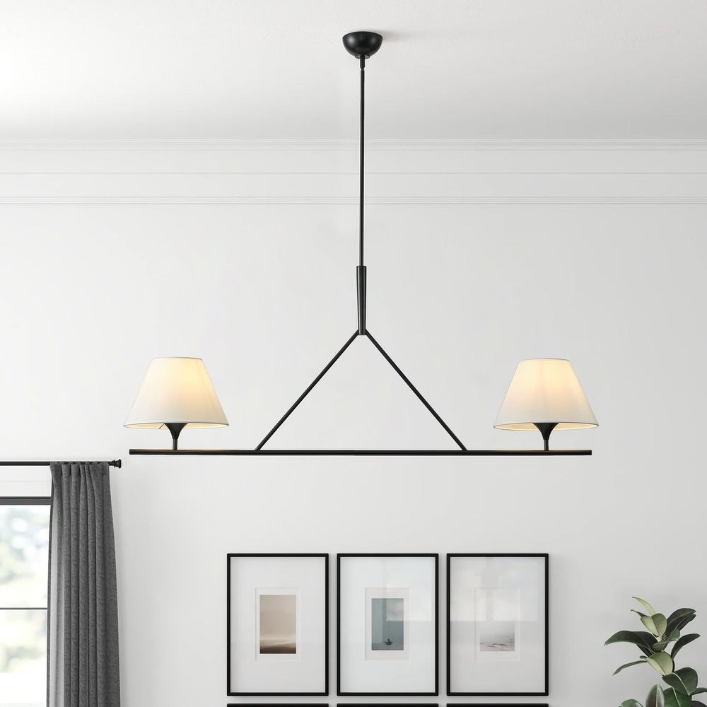 Keen Lustre Linéaire Moderne Élégant en Laiton et Tissu - Neutralighting