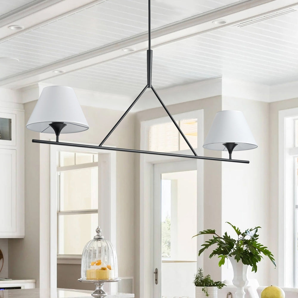 Keen Lustre Linéaire Moderne Élégant en Laiton et Tissu - Neutralighting