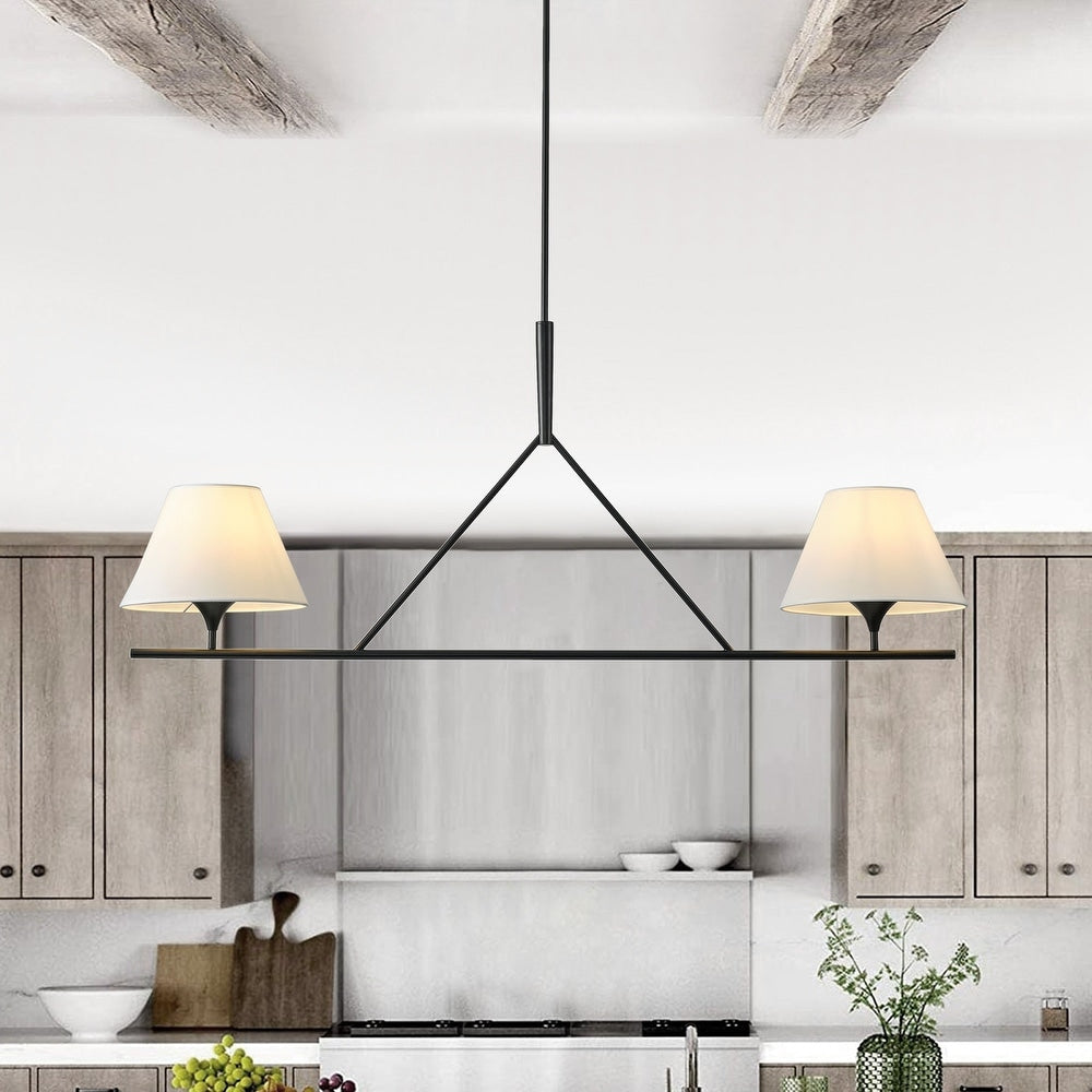 Keen Lustre Linéaire Moderne Élégant en Laiton et Tissu - Neutralighting