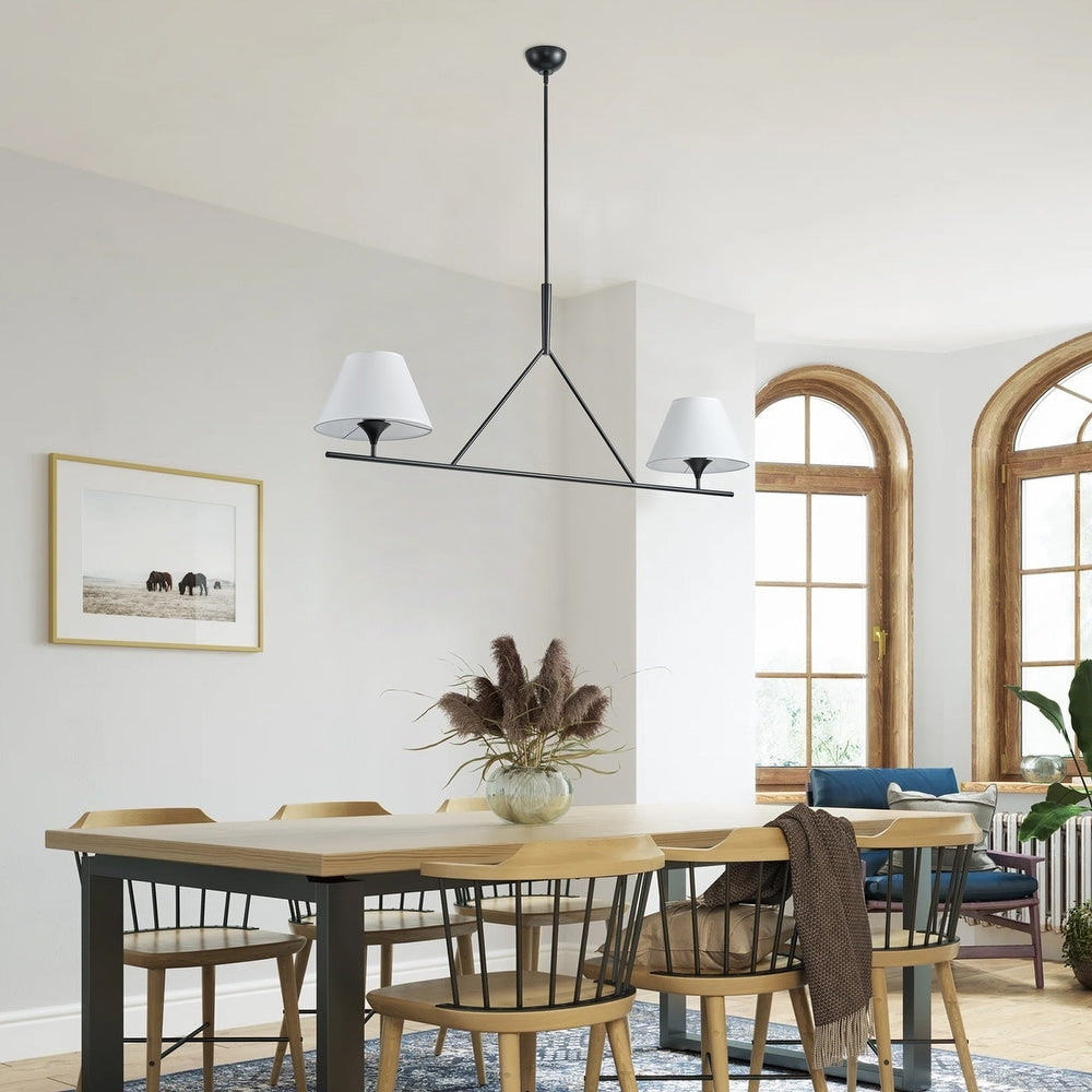 Keen Lustre Linéaire Moderne Élégant en Laiton et Tissu - Neutralighting