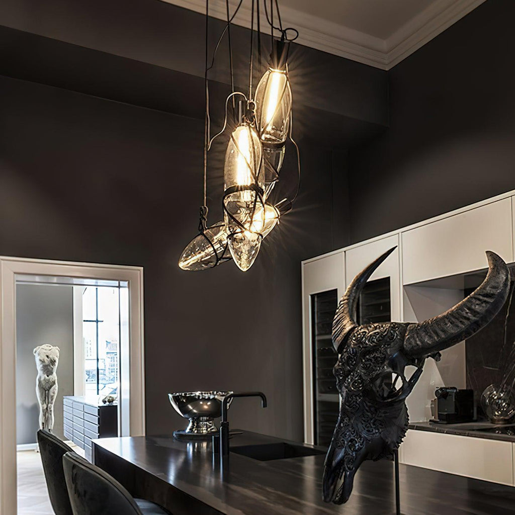 Avlireth Créativité Individuelle Bouteille Verre Suspension - Neutralighting