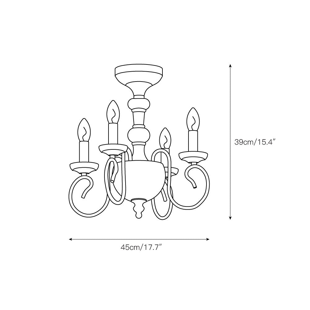 Myst Lampe de Plafond Semi-Encastrée en Métal et Bois Traditionnel Vintage - Neutralighting