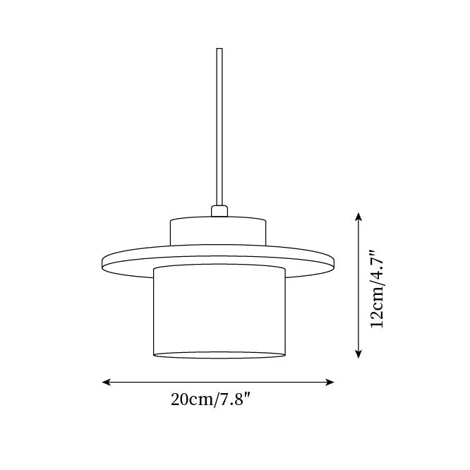 Disque Lampe Pendante Cylindre en Travertin en Bois de Noyer Artisanal - Neutralighting