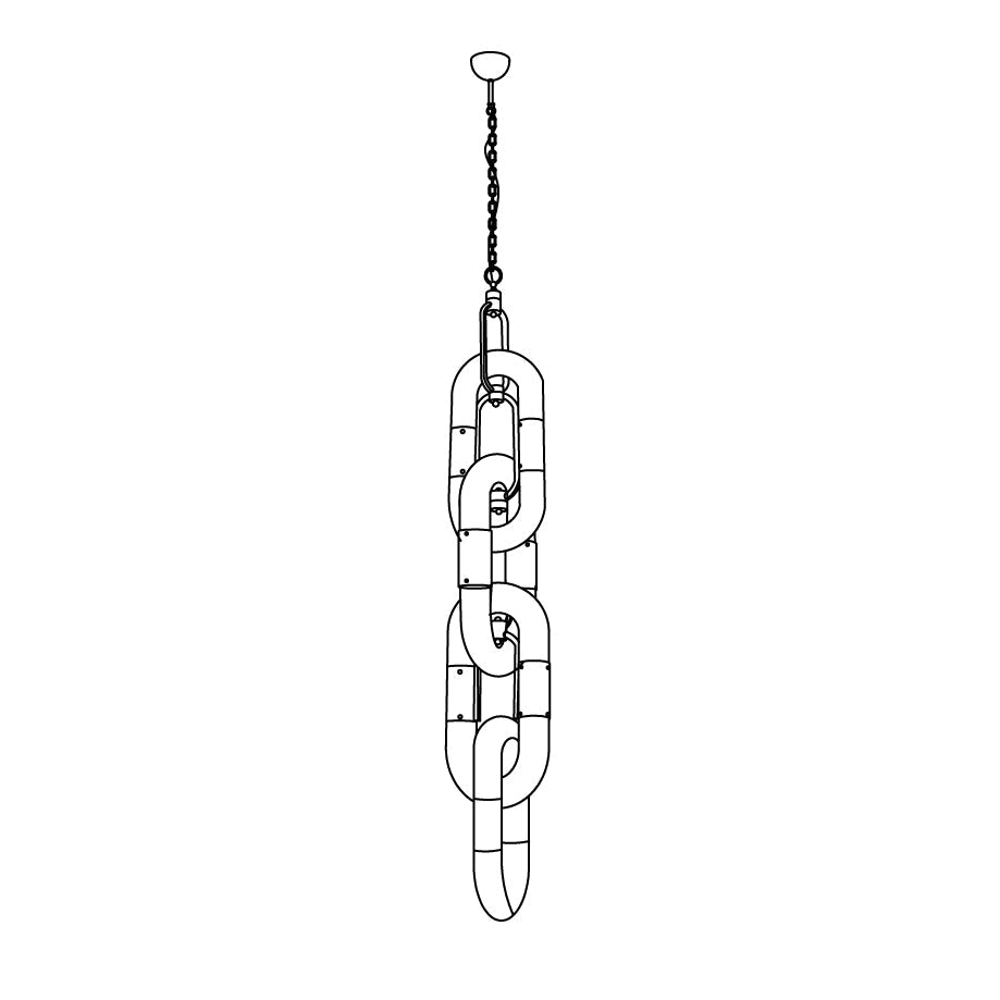 Zeta Lampe Pendante Acrylique Moderne Chaîne - Neutralighting
