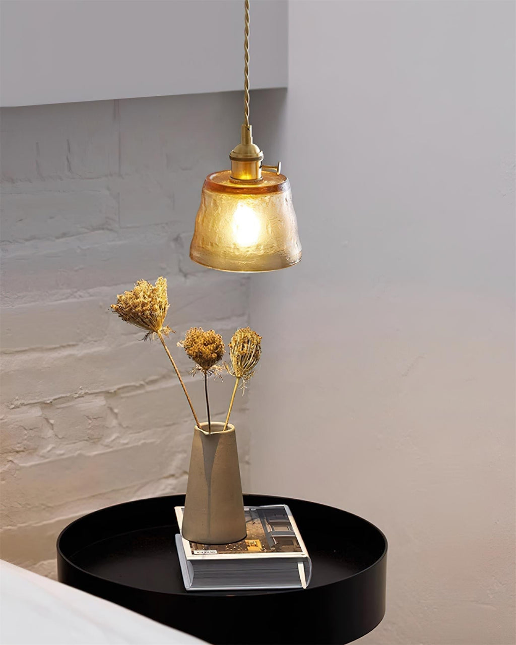 Aura Suspension Vintage Laiton Verre - Neutralighting