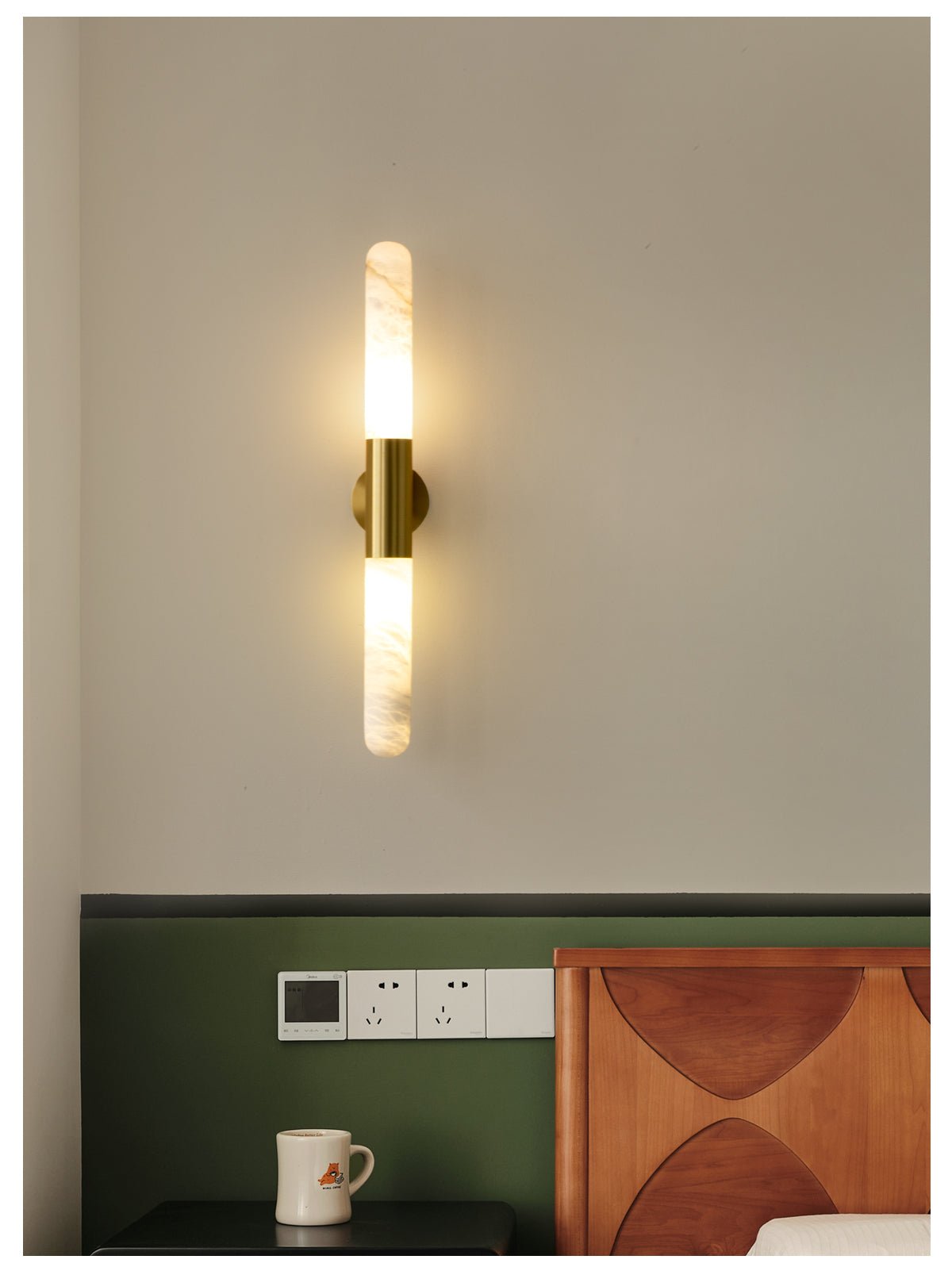Evtalos Applique Murale Cylindrique en Albâtre - Neutralighting