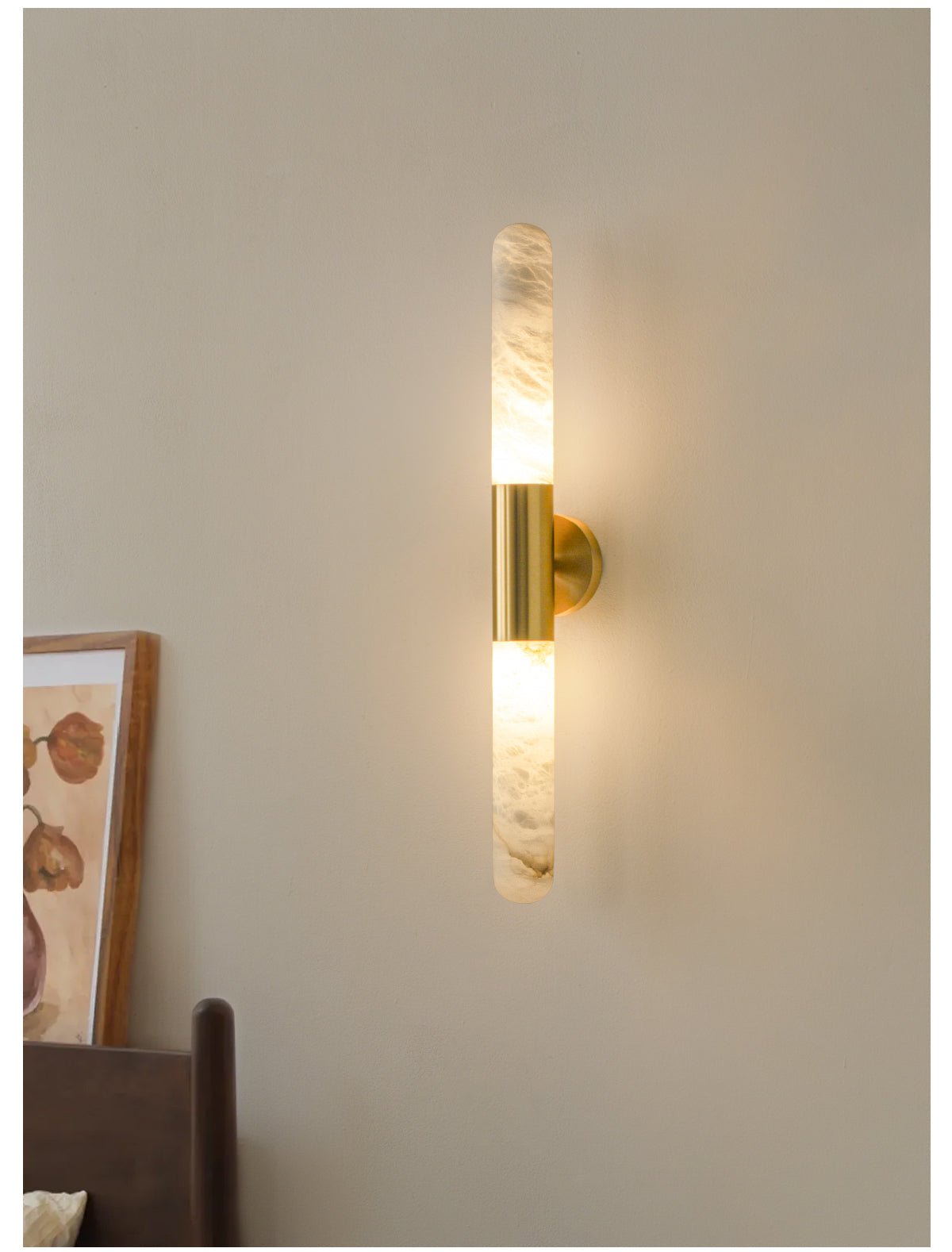 Evtalos Applique Murale Cylindrique en Albâtre - Neutralighting