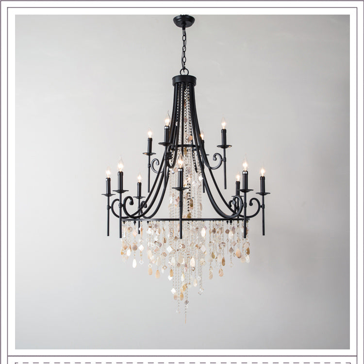 Trove Lustre en Métal Naturel et Albâtre de Luxe Postmoderne - Neutralighting