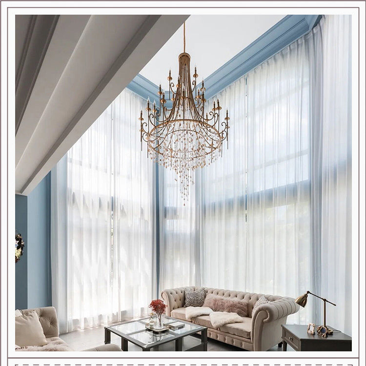 Trove Lustre en Métal Naturel et Albâtre de Luxe Postmoderne - Neutralighting