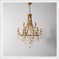 Trove Lustre en Métal Naturel et Albâtre de Luxe Postmoderne - Neutralighting