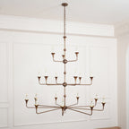 Wisp Grand Lustre en Métal de Bronze Industriel Vintage - Neutralighting