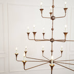 Wisp Grand Lustre en Métal de Bronze Industriel Vintage - Neutralighting
