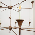 Wisp Grand Lustre en Métal de Bronze Industriel Vintage - Neutralighting