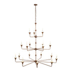 Wisp Grand Lustre en Métal de Bronze Industriel Vintage - Neutralighting