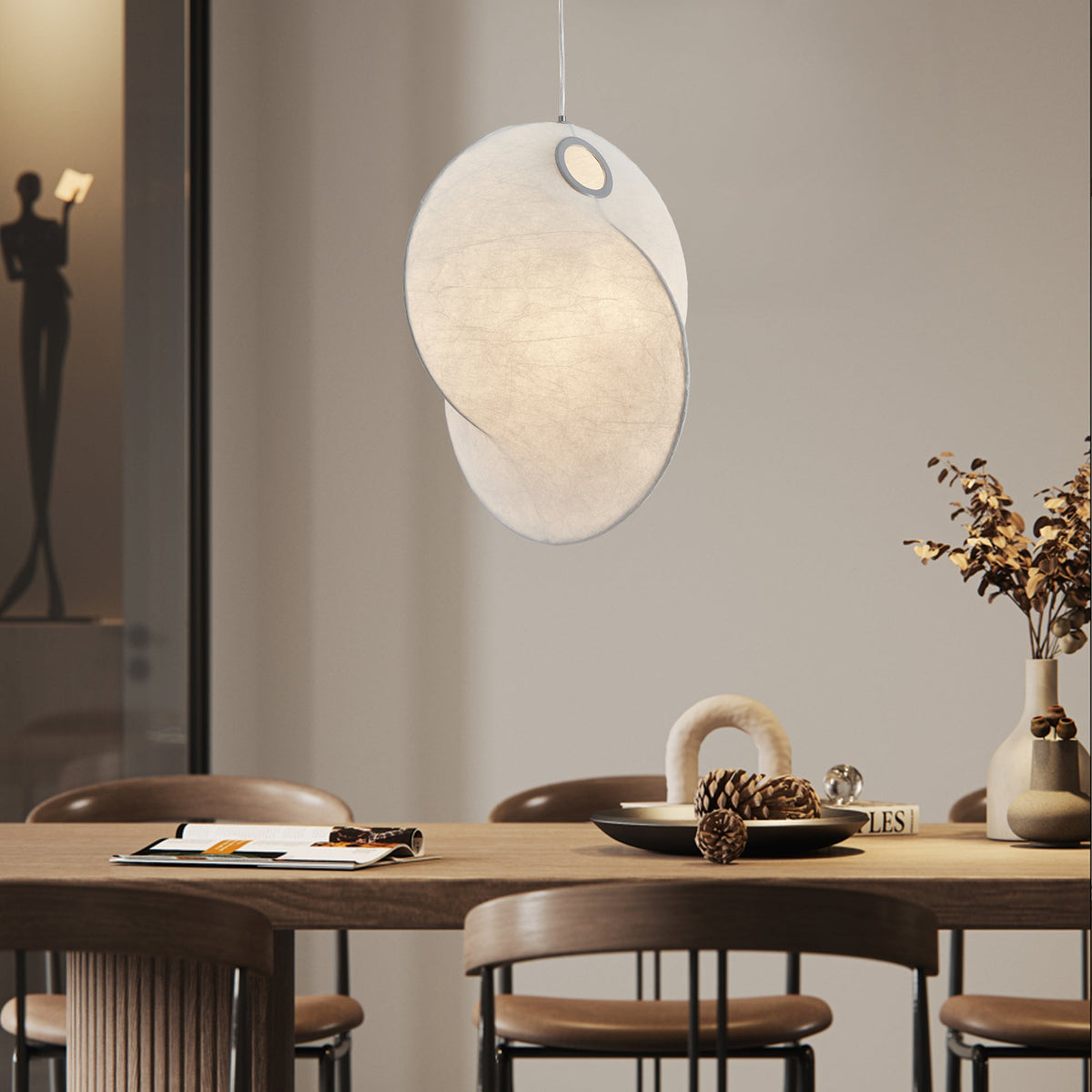 Verine Suspension Sculpturale en Soie de Mûrier - Neutralighting
