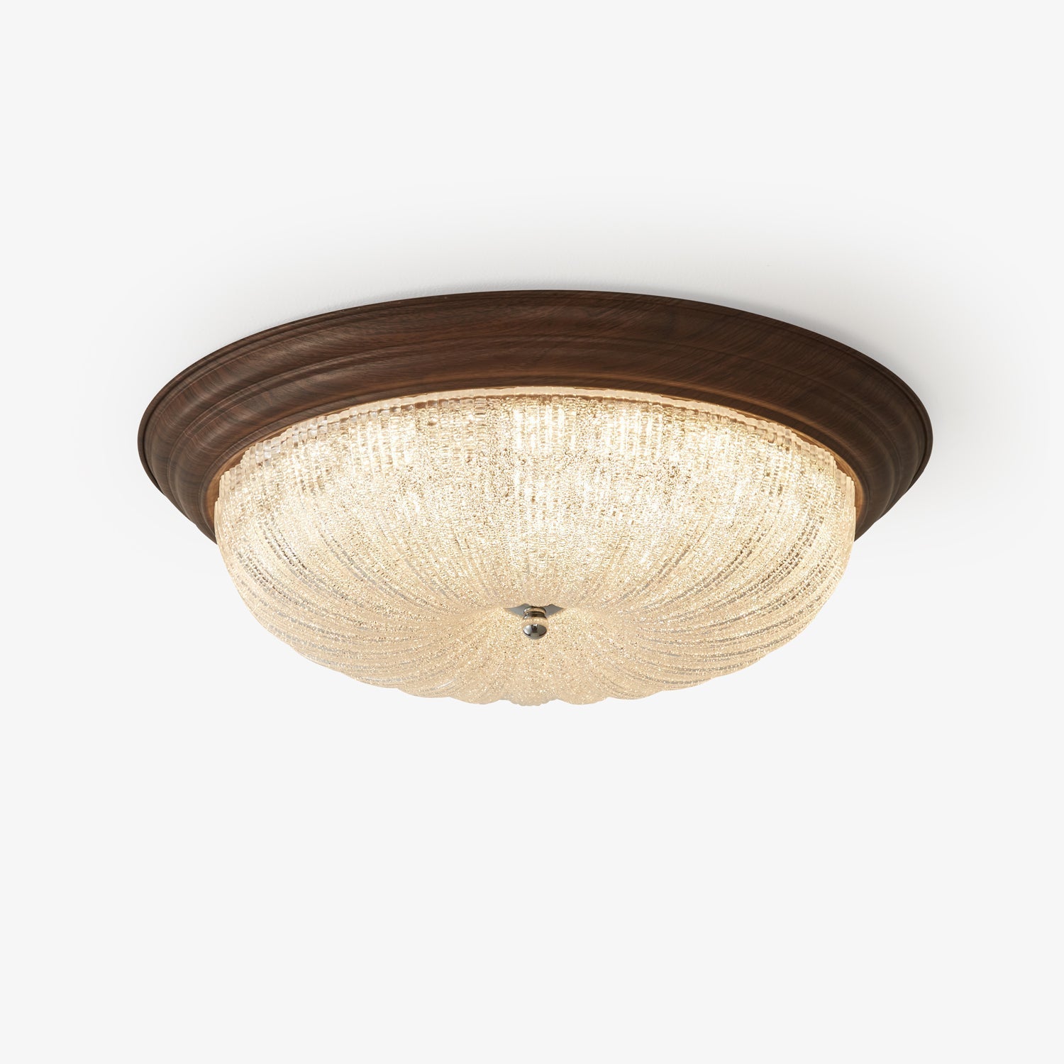 Esorila Lampe Plafonnier en Verre et Noyer Premium - Neutralighting