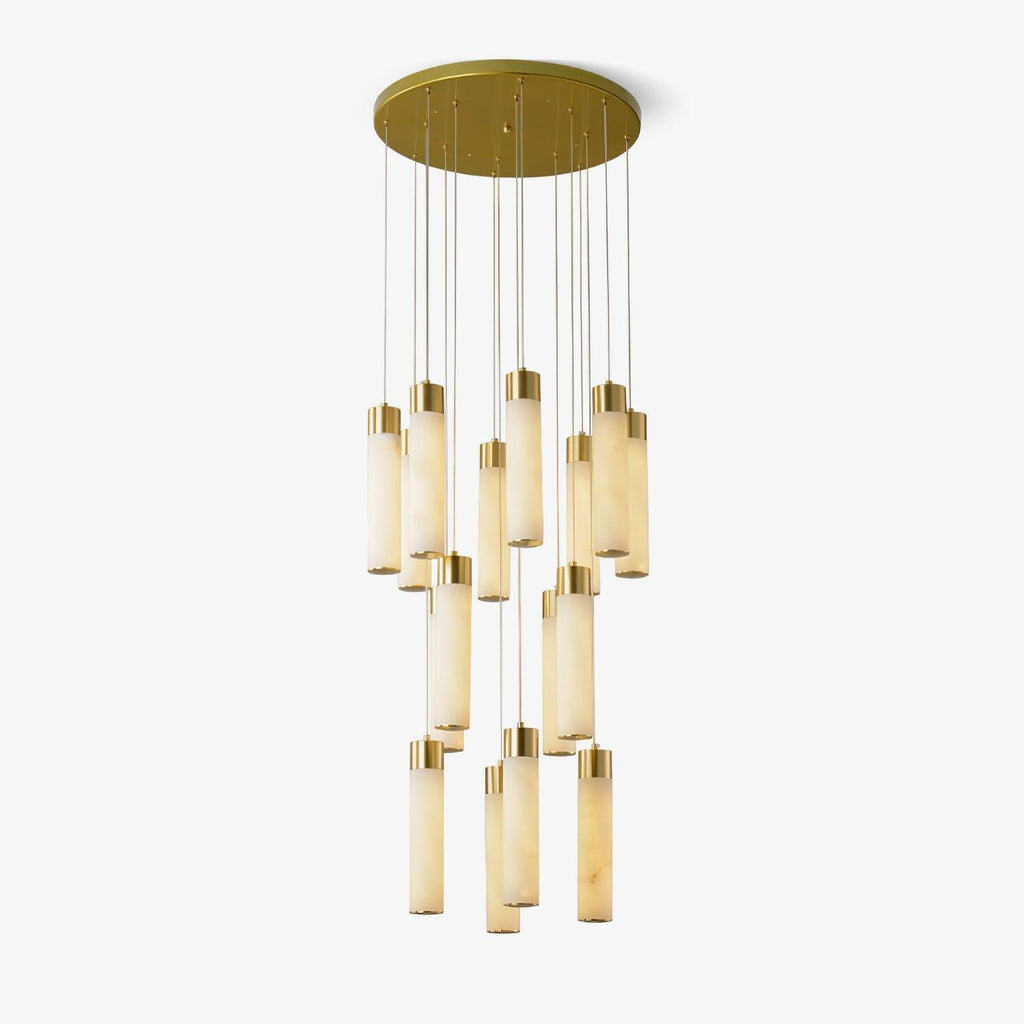 Aurelia Chandelier Albâtre pour Escalier - Neutralighting