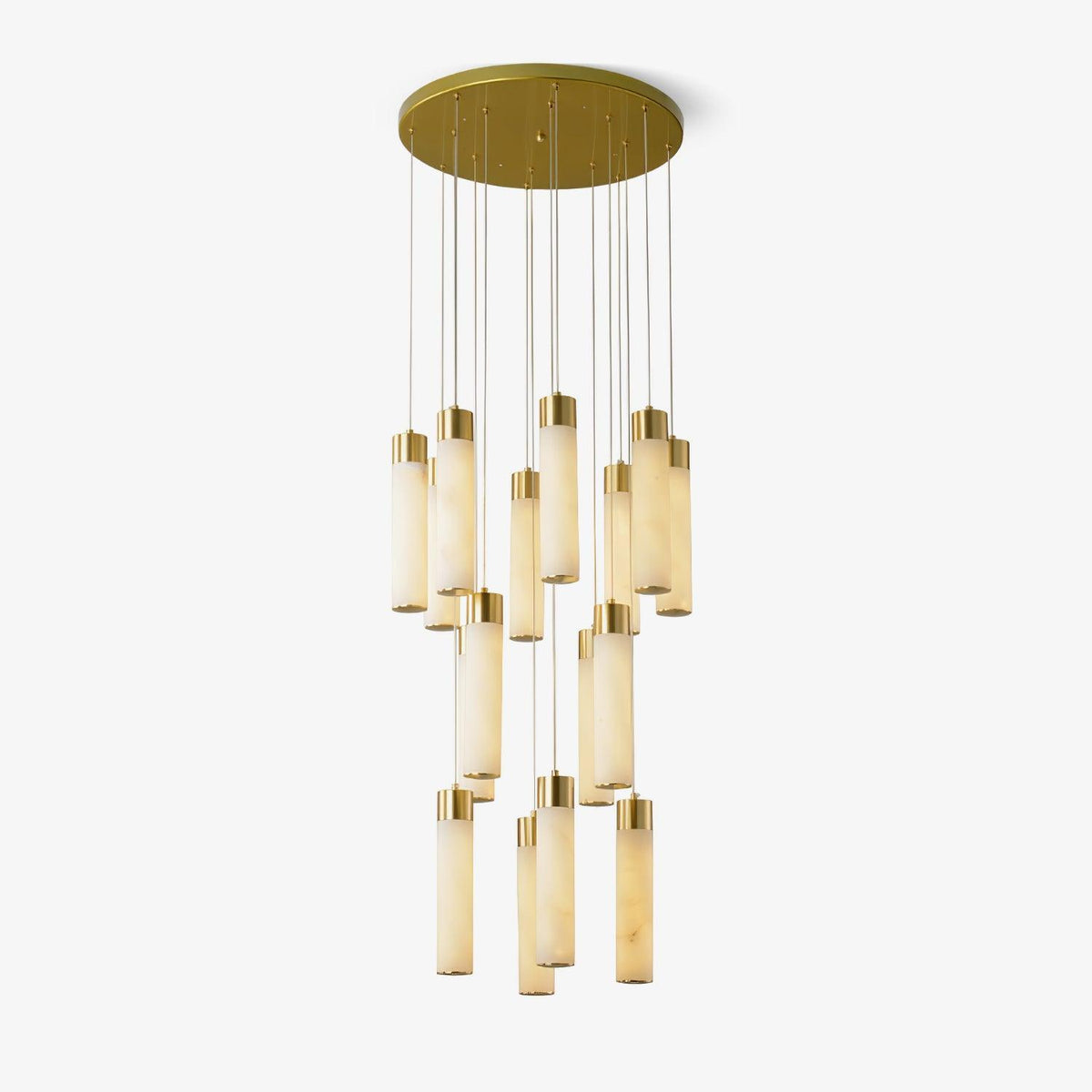 Aurelia Chandelier Albâtre pour Escalier - Neutralighting