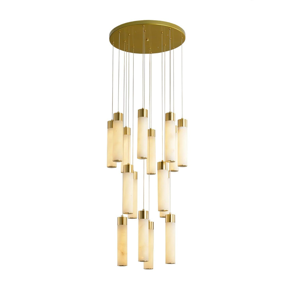 Aurelia Chandelier Albâtre pour Escalier - Neutralighting