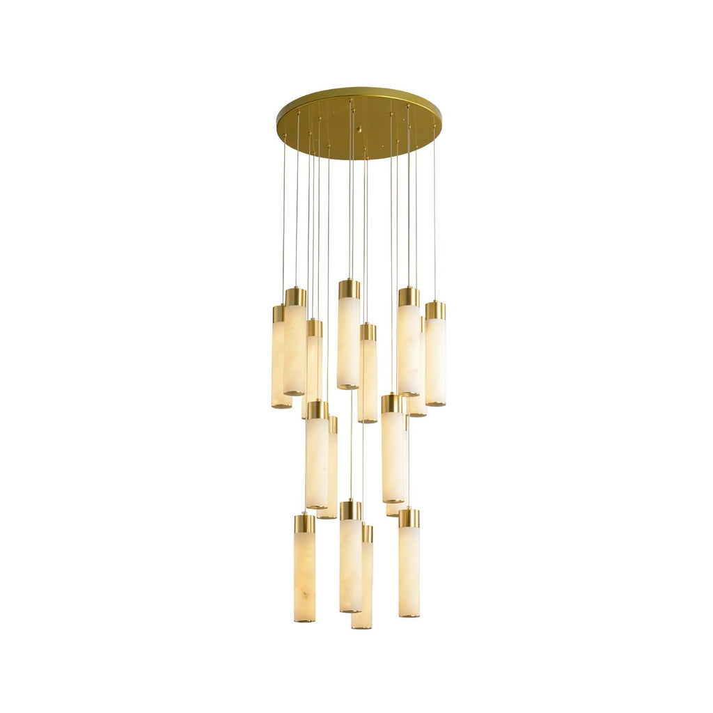 Aurelia Chandelier Albâtre pour Escalier - Neutralighting