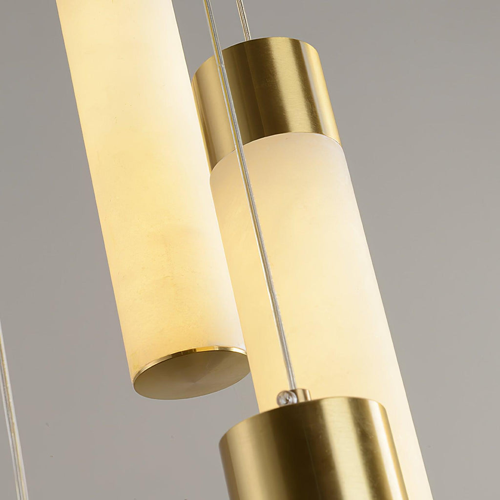 Aurelia Chandelier Albâtre pour Escalier - Neutralighting