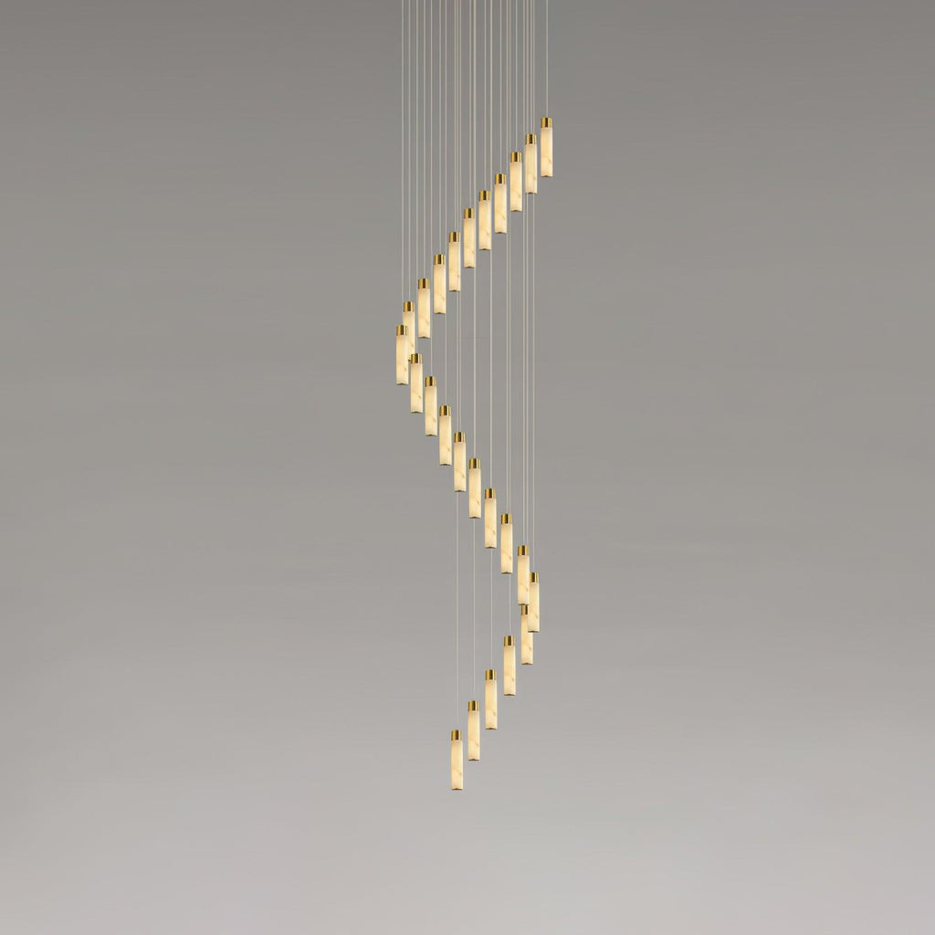Aurelia Chandelier Albâtre pour Escalier - Neutralighting