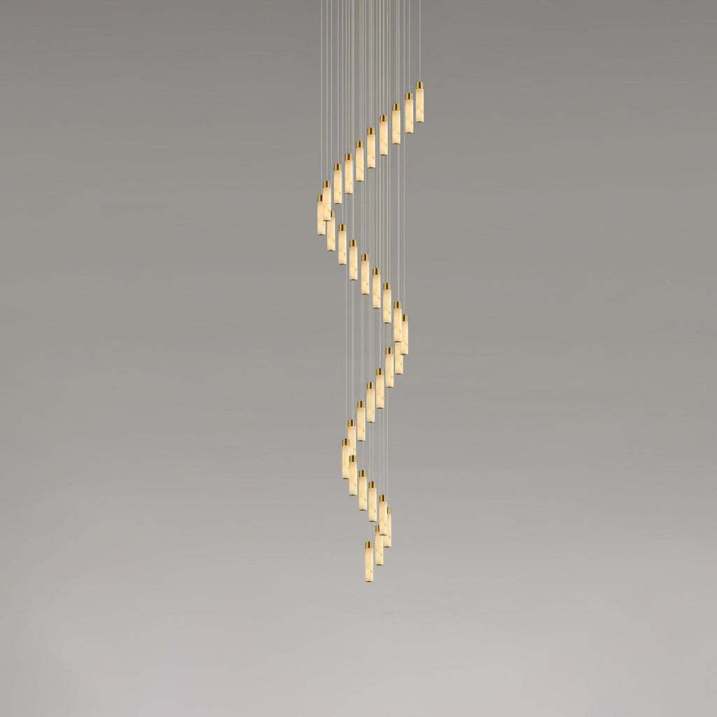 Aurelia Chandelier Albâtre pour Escalier - Neutralighting