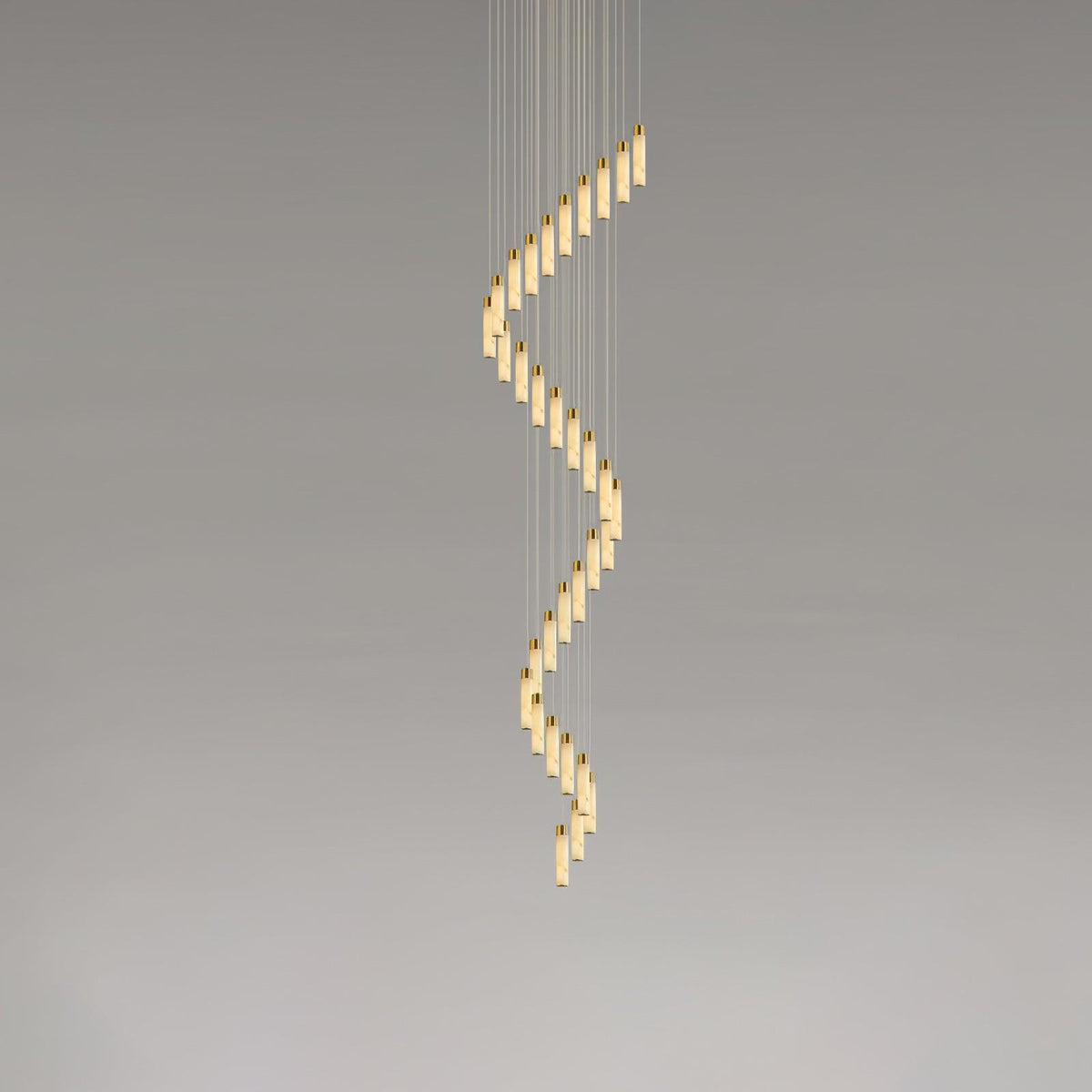 Aurelia Chandelier Albâtre pour Escalier - Neutralighting