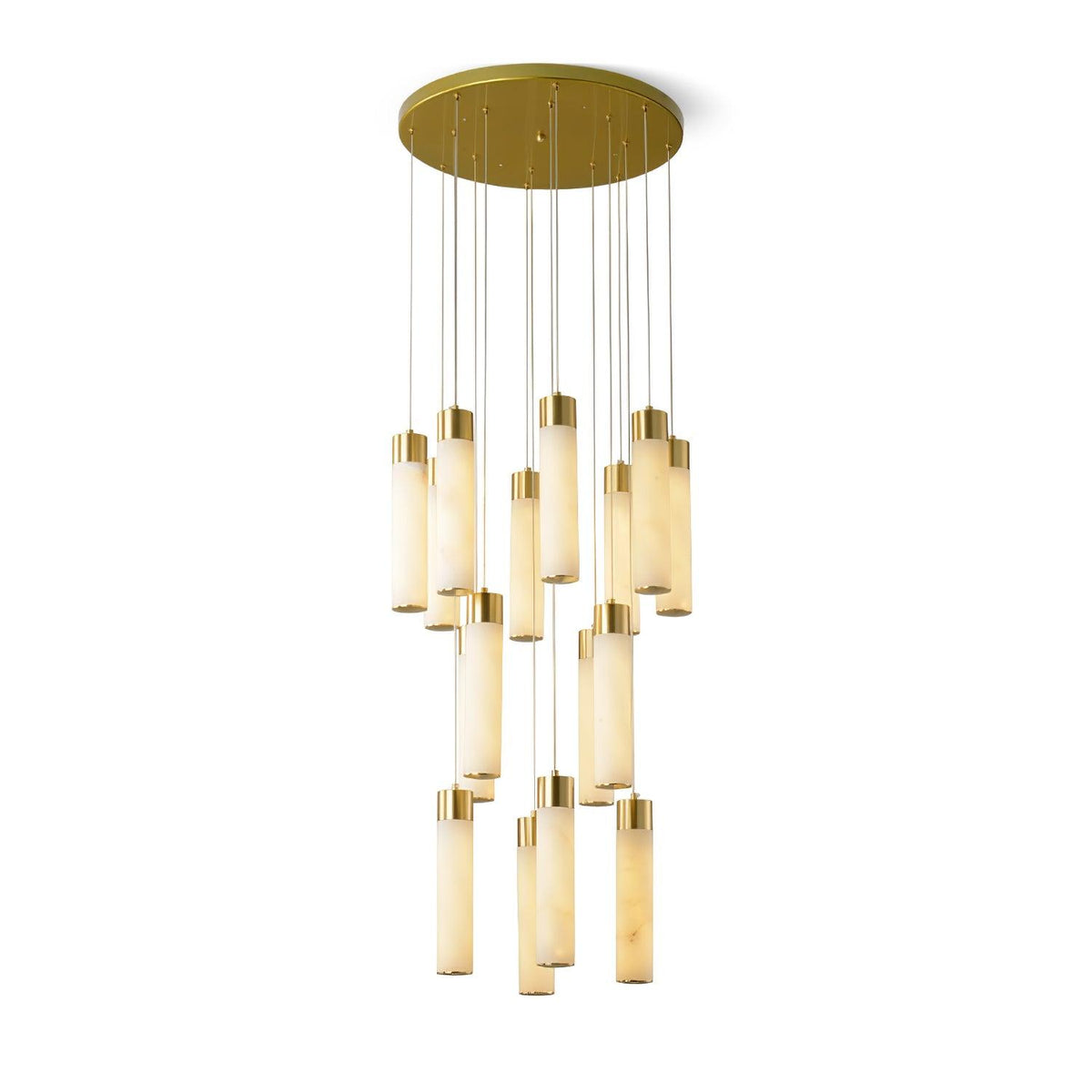 Aurelia Chandelier Albâtre pour Escalier - Neutralighting