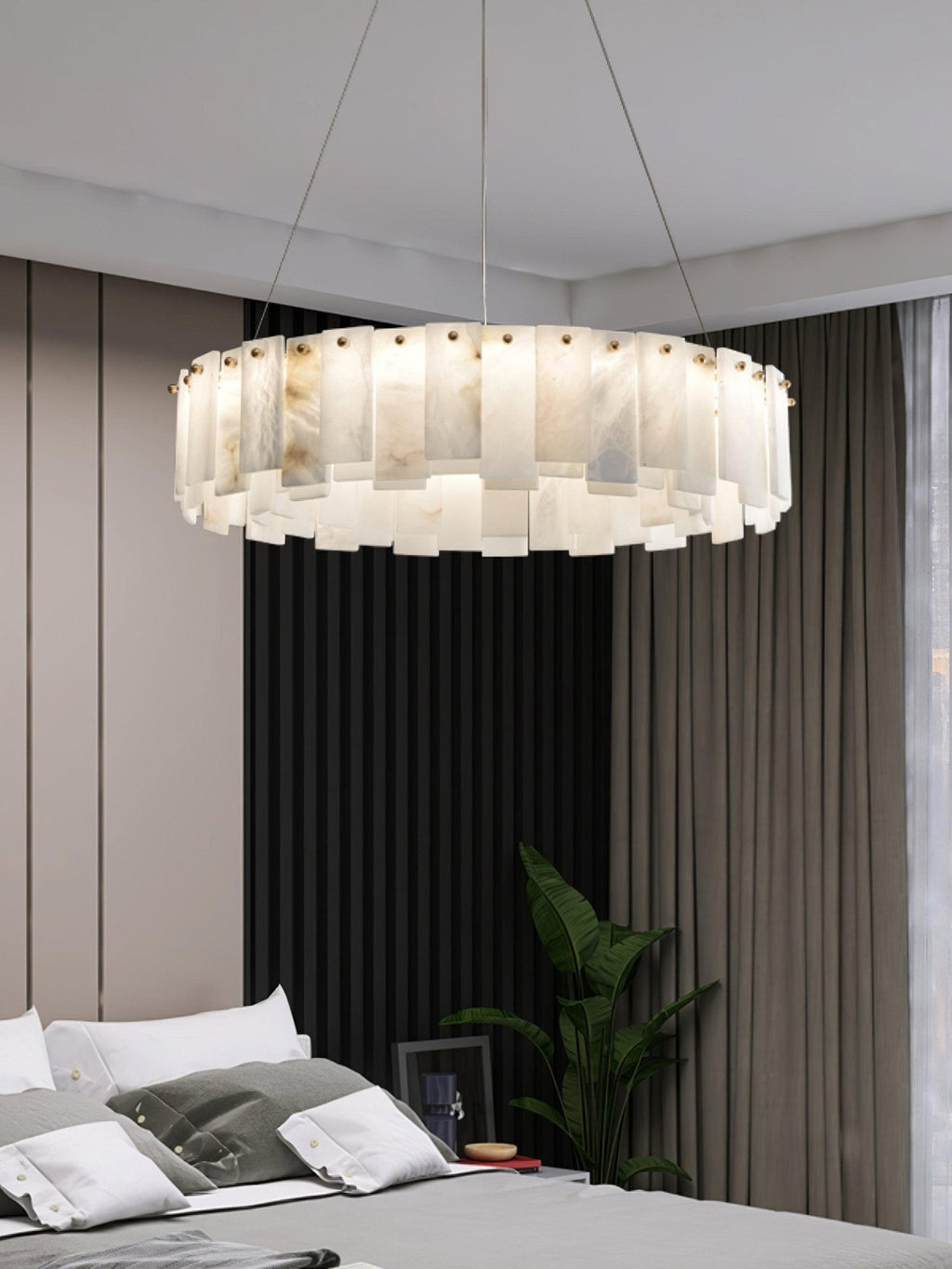 Vodore Chandelier de Luxe en Albâtre - Neutralighting