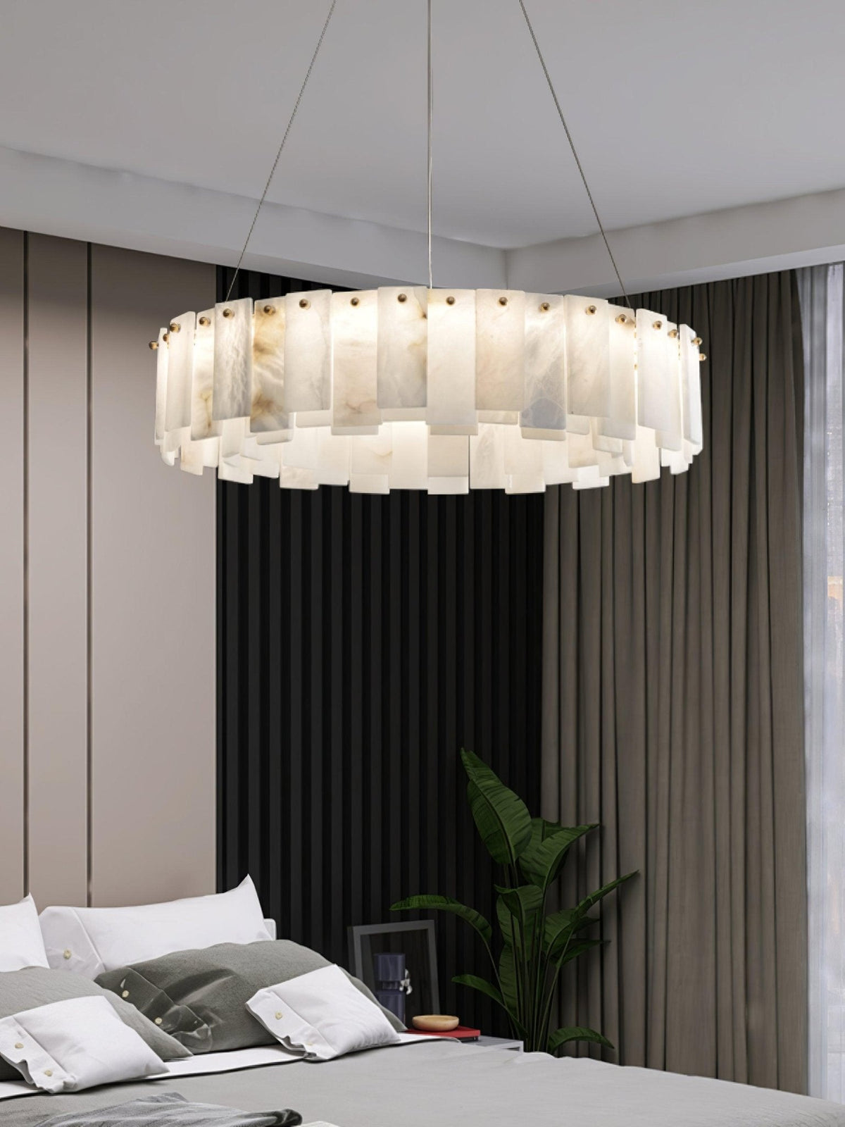 Vodore Chandelier de Luxe en Albâtre - Neutralighting