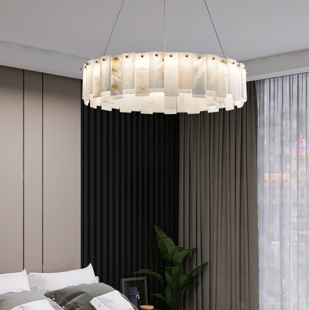 Vodore Chandelier de Luxe en Albâtre - Neutralighting