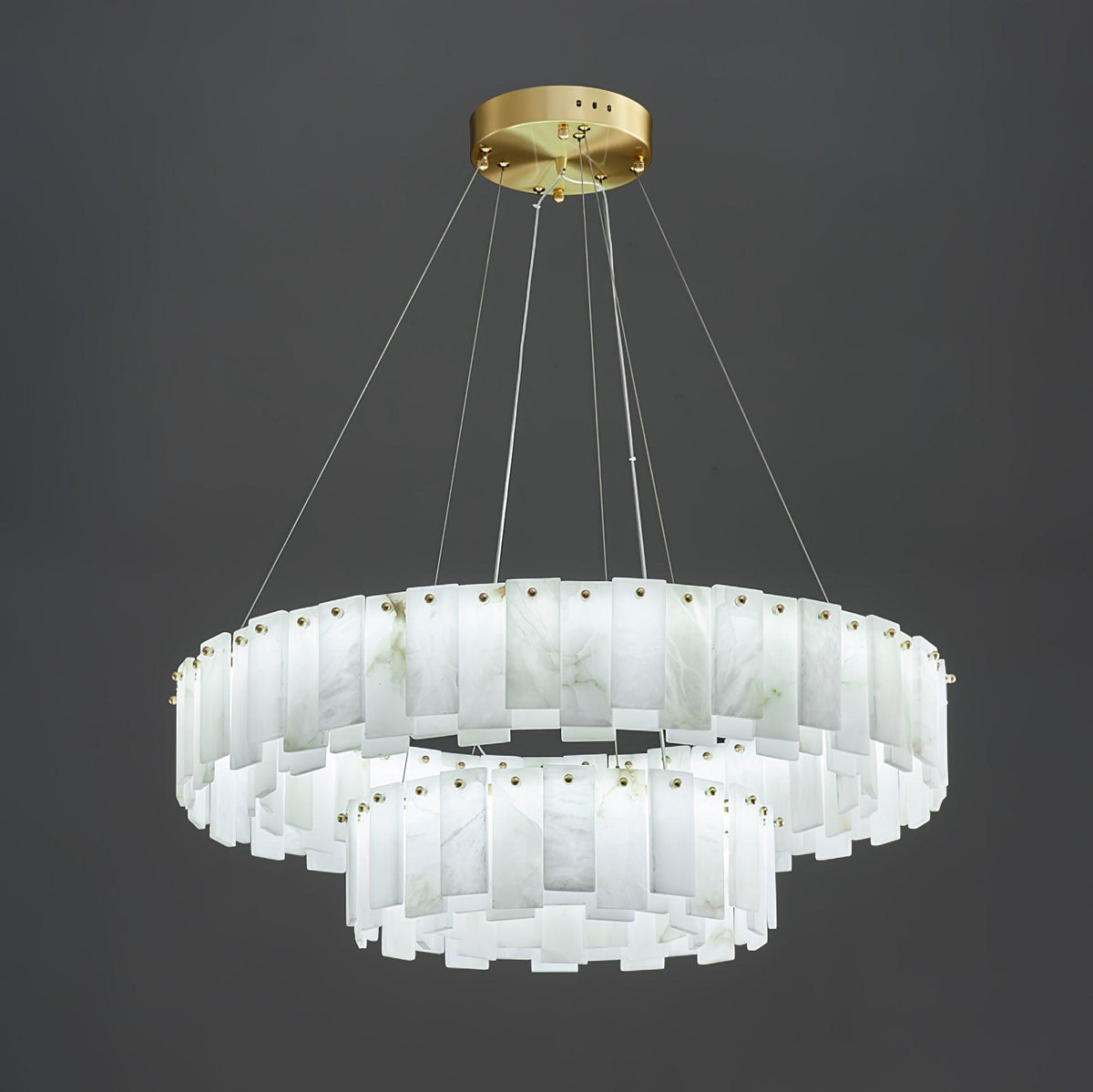 Vodore Chandelier de Luxe en Albâtre - Neutralighting