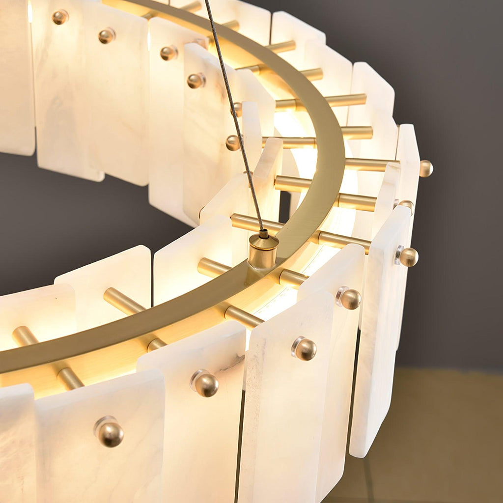 Vodore Chandelier de Luxe en Albâtre - Neutralighting