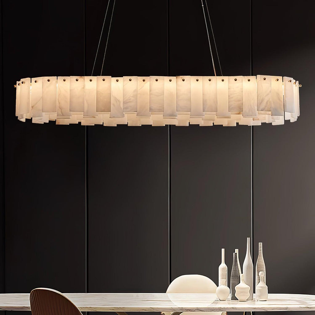 Vodore Chandelier de Luxe en Albâtre - Neutralighting