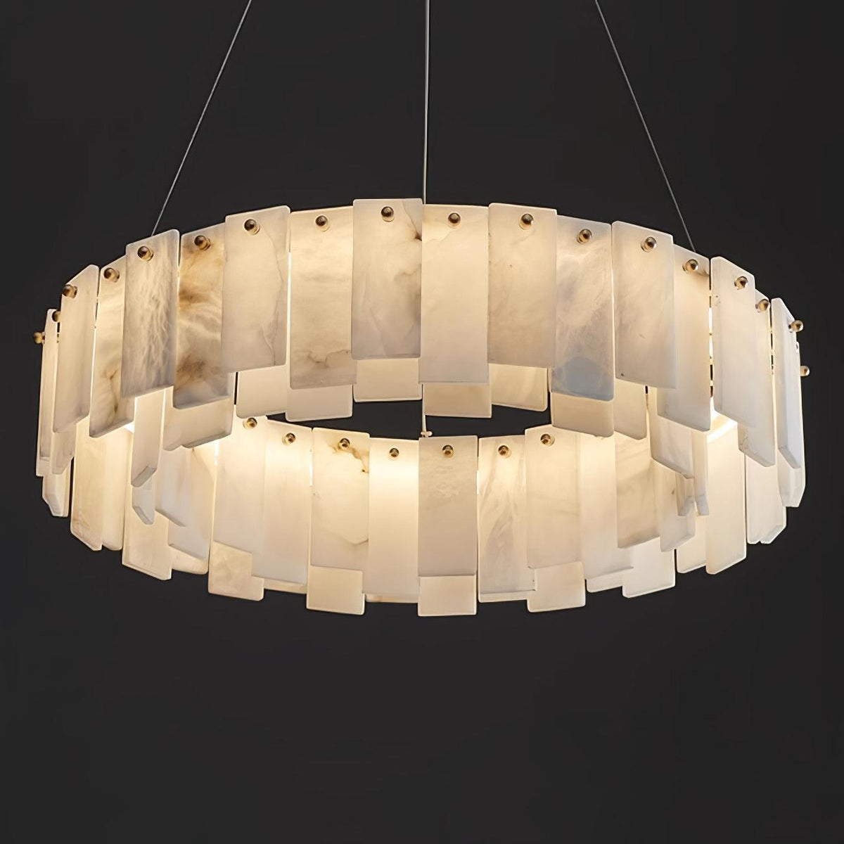 Vodore Chandelier de Luxe en Albâtre - Neutralighting