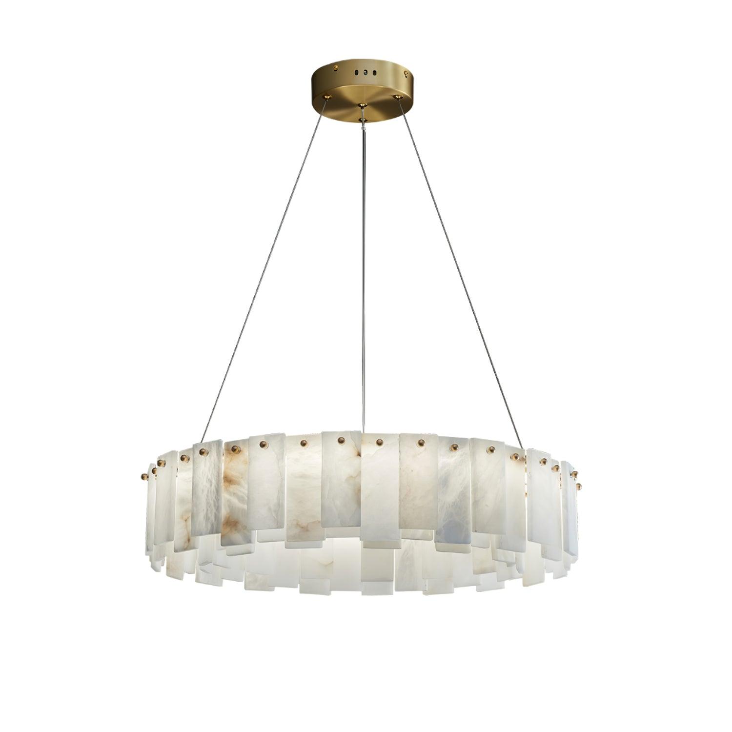 Vodore Chandelier de Luxe en Albâtre - Neutralighting