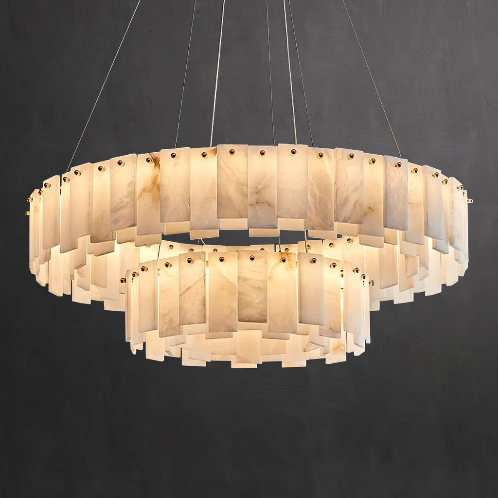 Vodore Chandelier de Luxe en Albâtre - Neutralighting