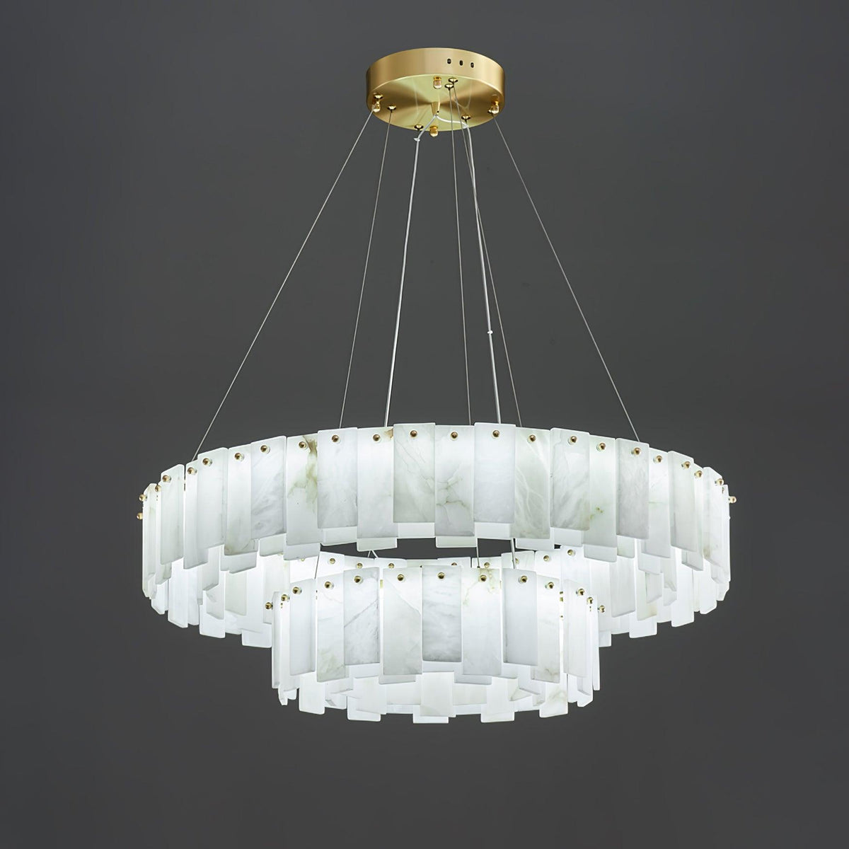 Vodore Chandelier de Luxe en Albâtre - Neutralighting