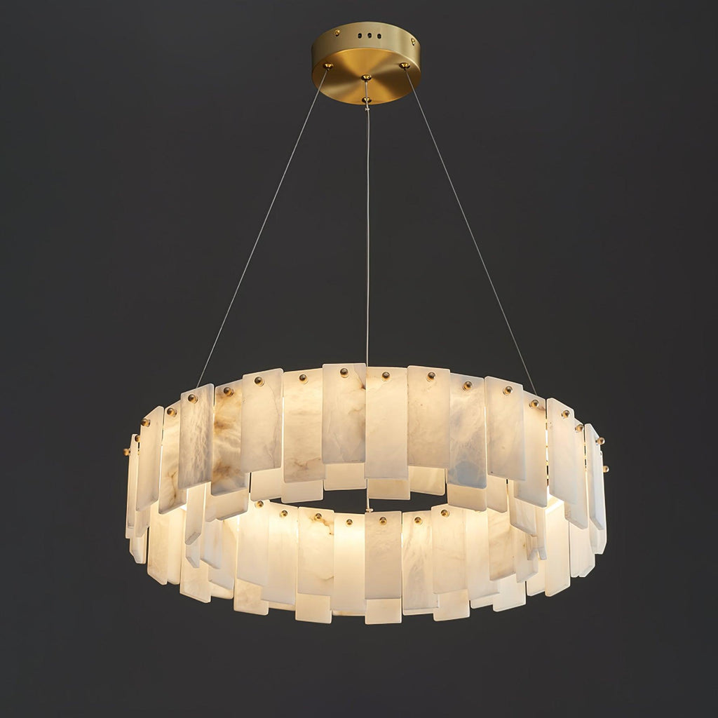 Vodore Chandelier de Luxe en Albâtre - Neutralighting
