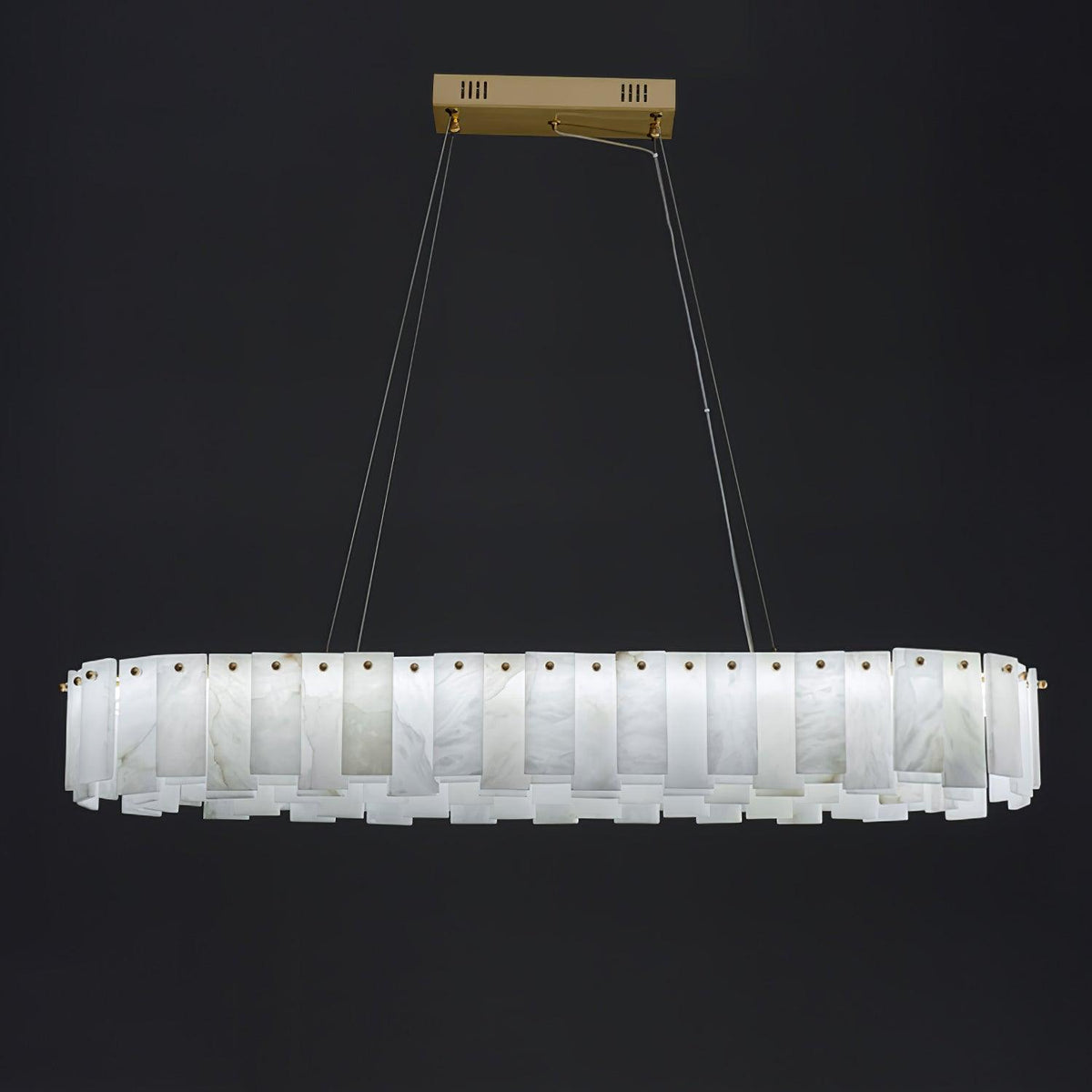 Vodore Chandelier de Luxe en Albâtre - Neutralighting