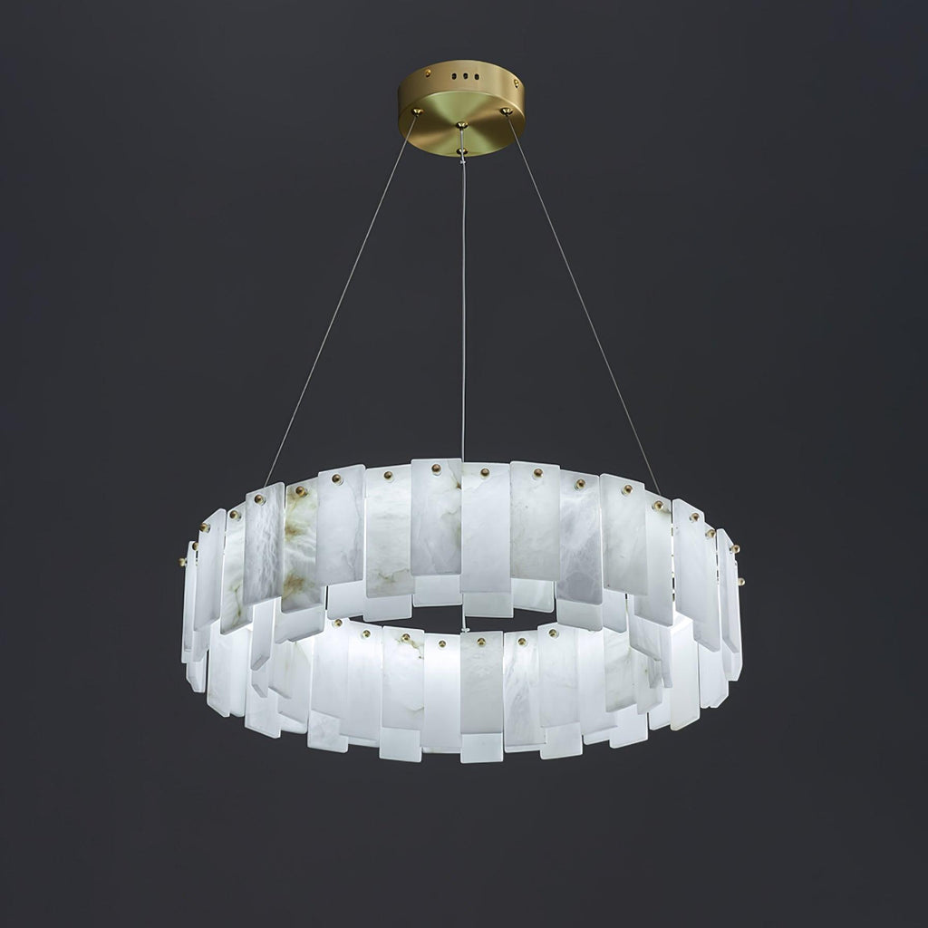 Vodore Chandelier de Luxe en Albâtre - Neutralighting